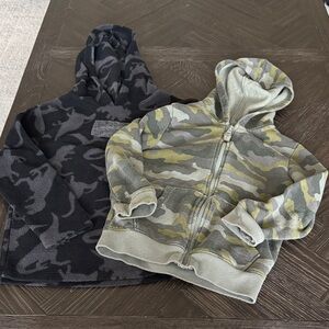 Cat and Jack Sweatshirts, grey, green, camo, dinosaur, size 4, casual, hoodies